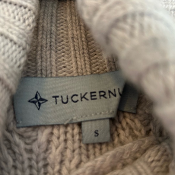 Tuckernuck Gray Fisherman Turtleneck Sweater, Size Small - Picture 3 of 4